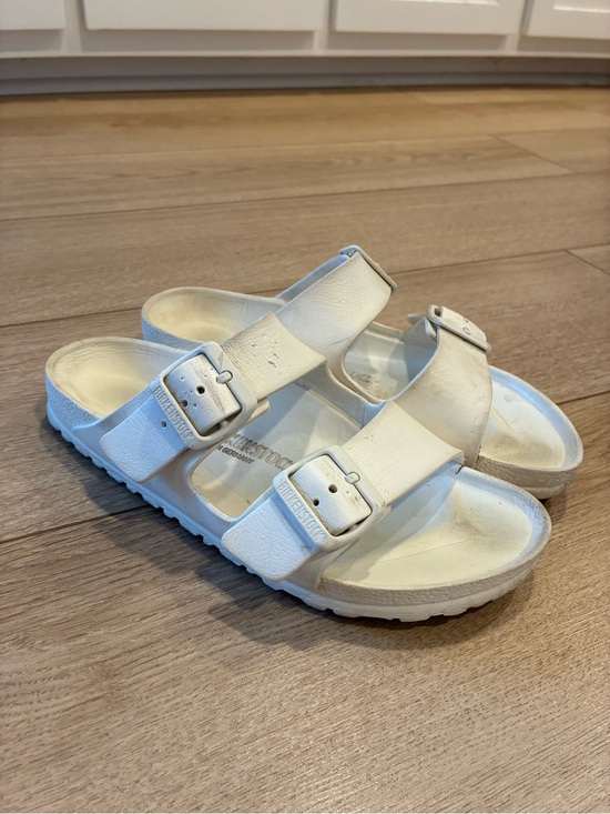 Birkenstock Shoes - Birkenstock Women’s Arizona Buckle EVA White Sandal Narrow Size 7/38